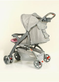 BABY PLUS Pronto Autofold Baby Stroller With Automatic Easy Folding Portable Trolley, Lightweight Travel Gear And Multi-Reclining Compact Push Chair – Pink/Grey  - Image 2