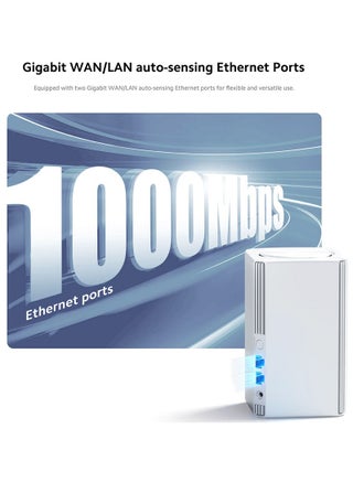 نظام Xiaomi Mesh AC1200 مزدوج النطاق 2 حزمة - تغطية واي فاي سلسة، 2.4GHz و 5GHz، سرعات تصل إلى 1200Mbps، إعداد سهل، اتصال ذكي، مثالي للمساحات الكبيرة، أمان WPA2 | أبيض - view 4