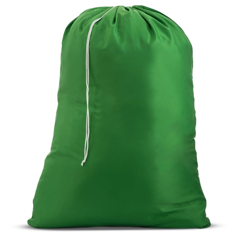 Handy Laundry Nylon Laundry Bag - Locking Drawstring Closure and Machine Washable. These Bags will Fit a Laundry Basket or Hamper and Strong Enough to Carry up to Three Loads of Clothes. (Green) - Image 1
