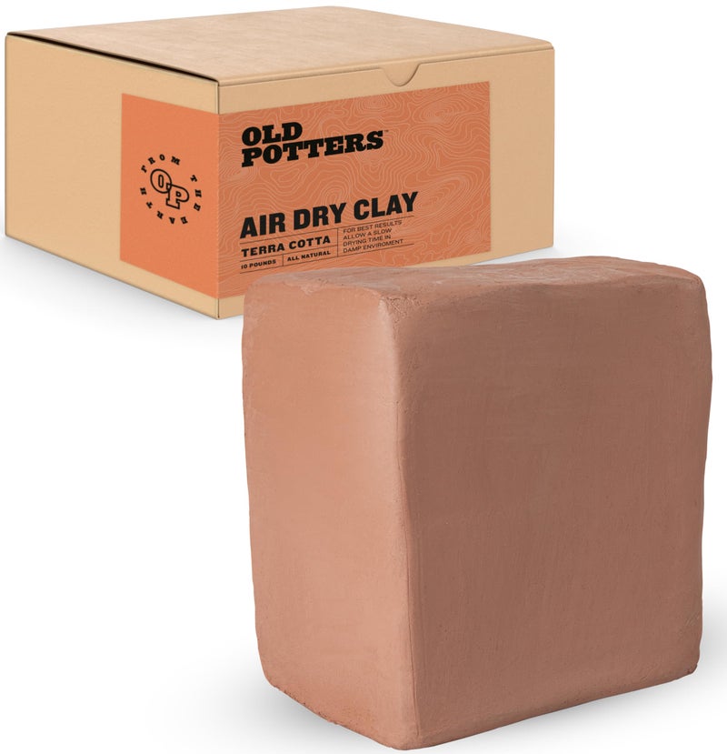 Old Potters Premium Air Dry Clay, Terra Cotta, 10 lbs - Image 1