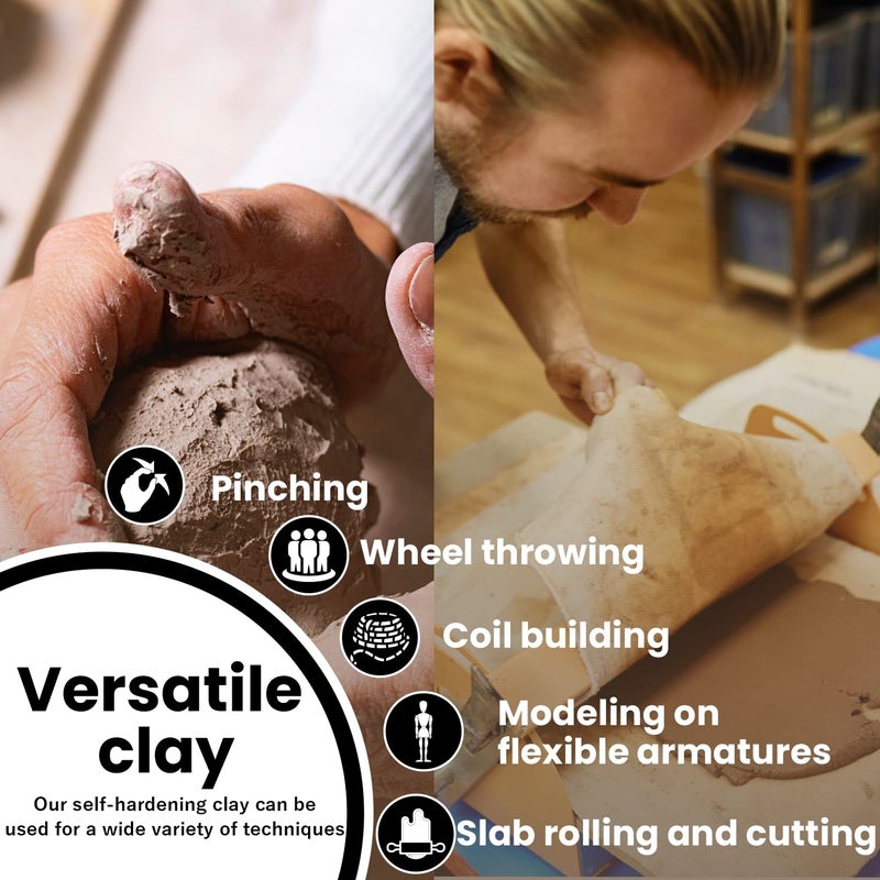 Old Potters Premium Air Dry Clay, Terra Cotta, 10 lbs - Image 3