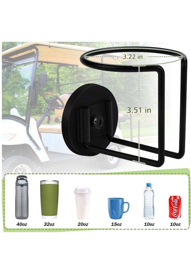 SYOSI Magnetic Cup Holder, Portable Strong Magnetic Cup Caddy, Stainless Steel Magnetic Drink Holder for Tractor Mower Truck School Bus Refrigerator Treadmill, Magnet Can Holder on Metal Surface (Black)  - Image 2
