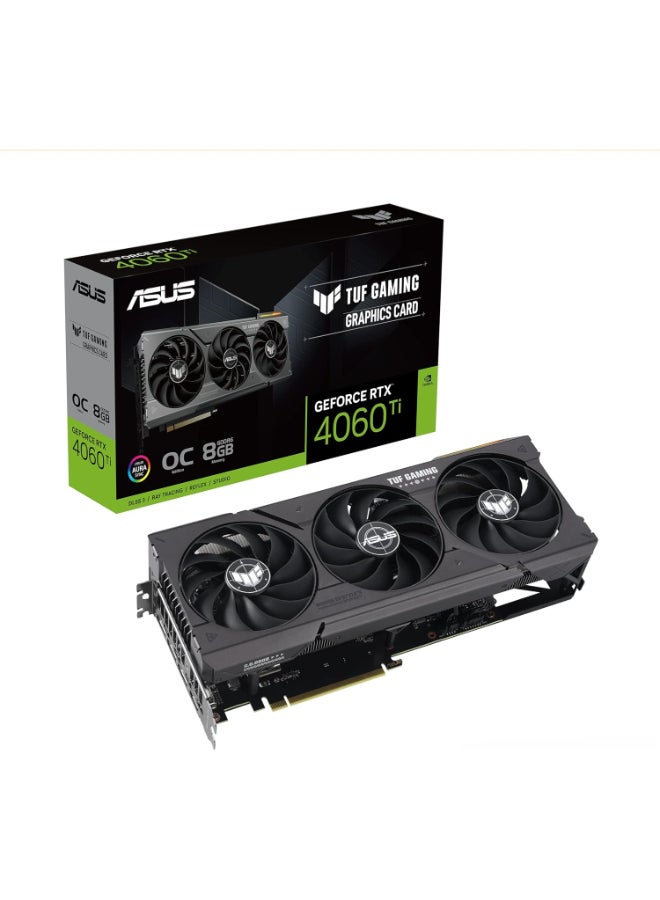 TUF Gaming NVIDIA GeForce RTX 3060 Ti OC Edition Graphics Card (PCIe 4.0, 8GB GDDR6X, HDMI 2.1, DisplayPort 1.4a, Dual Ball Fan Bearings, Military-Grade Certification, GPU Tweak III)