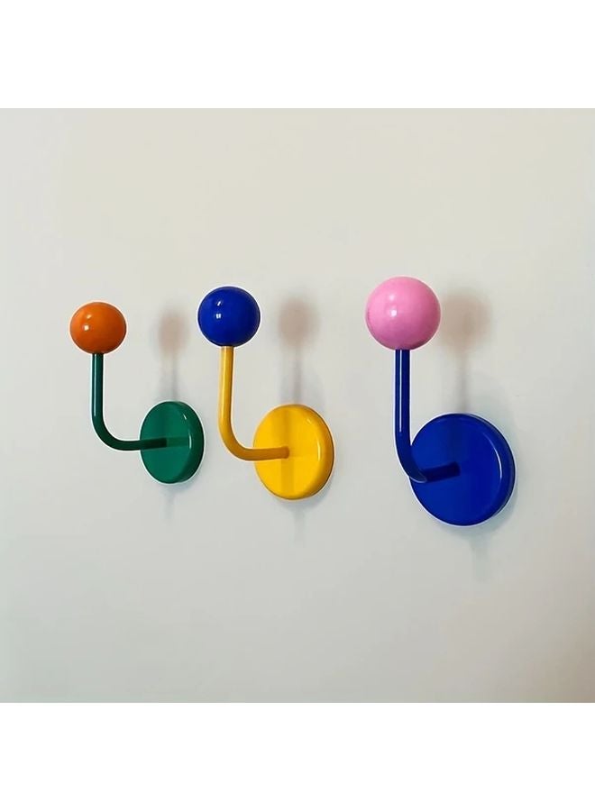 Blue Magnetic Hook No Drilling Strong Adhesive For Kitchen Bathroom Fridge Door - Image 2