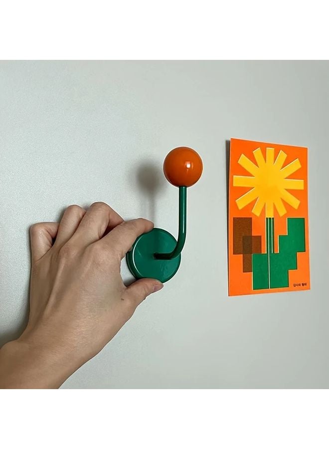 Blue Magnetic Hook No Drilling Strong Adhesive For Kitchen Bathroom Fridge Door - Image 3