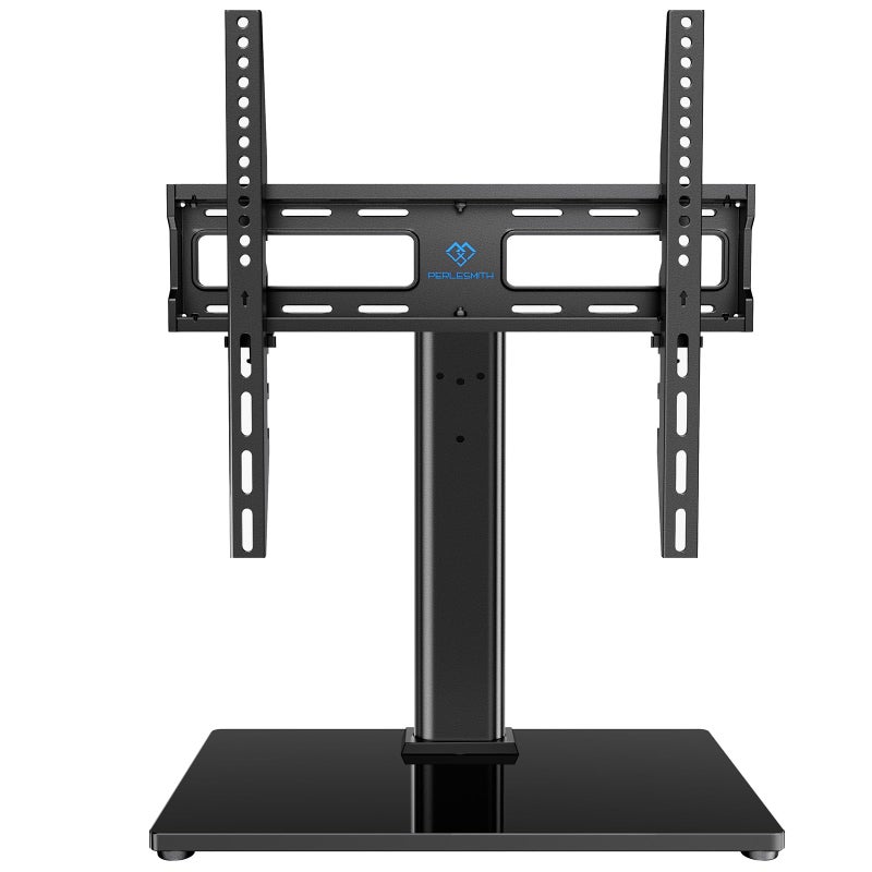 PERLESMITH Universal Swivel TV Stand Legs for 24-60 inch LCD LED TVs, Height Adjustable Television Mount Stand with Tempered Glass Base, Universal VESA Mount 400Ã—400mm, Holds up to 88lbs, PSTVS09 - Image 1