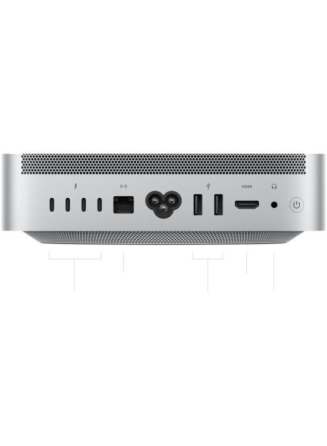 ابل  Mac Studio Apple M5 Max chip with 18‑core CPU, 32‑core GPU, 36GB, 512GB silver - Image 4