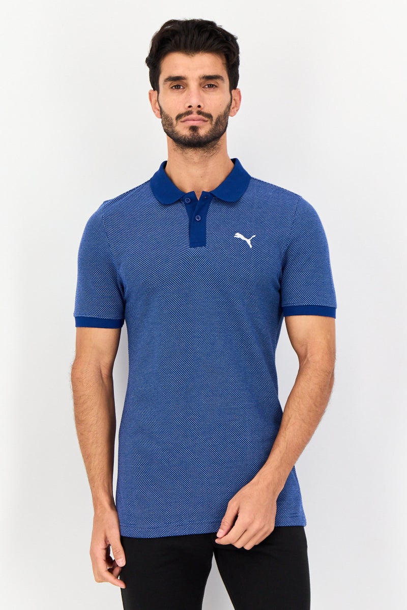 PUMA Men Slim Fit Short Sleeves Outdoor Polo Shirt, Navy - Image 1