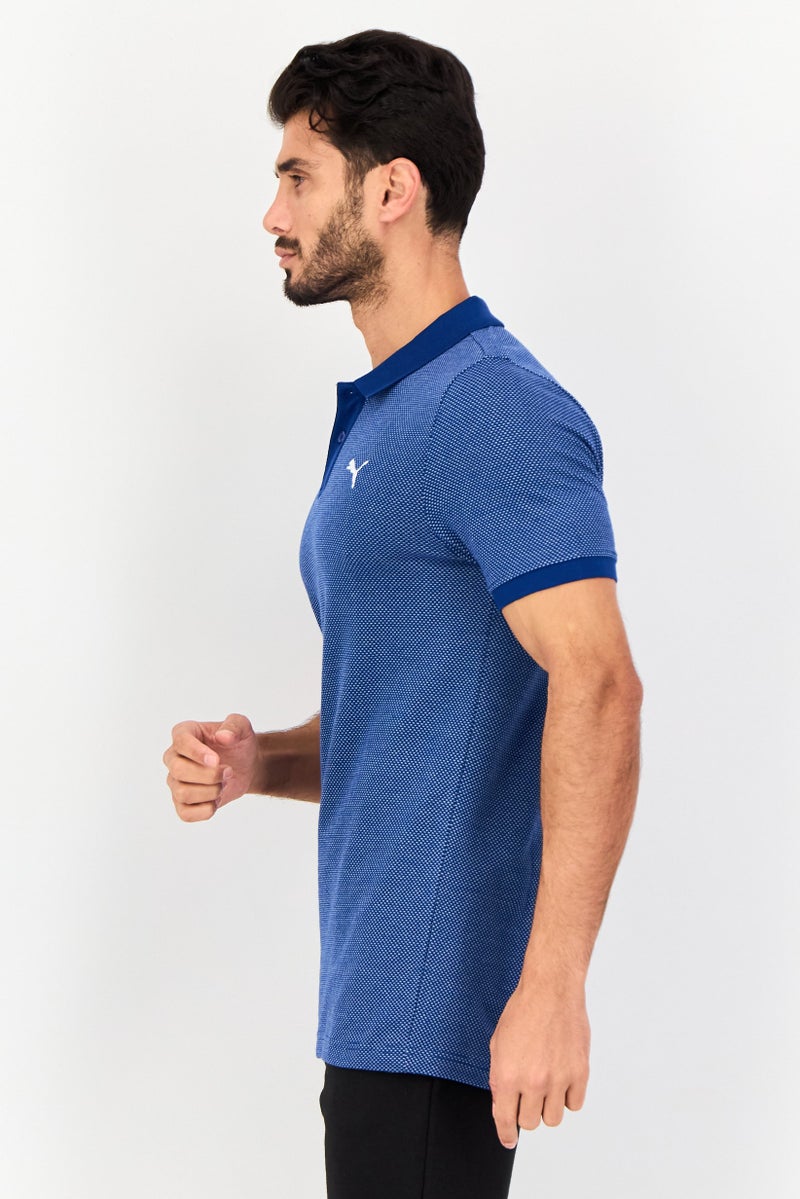 PUMA Men Slim Fit Short Sleeves Outdoor Polo Shirt, Navy - Image 3