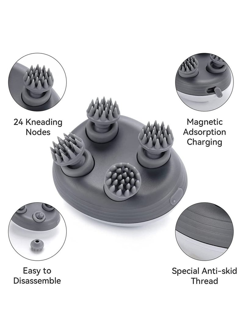 Prime by javaudan Electric Scalp Massager Portable Waterproof for Hair Growth with 4 Heads + Massage Pillow with 8 Heads Heater Neck  Body Electric Massager + Electric Leg Foot Muscle Stimulator Mat EMS Foot Massager - Image 2