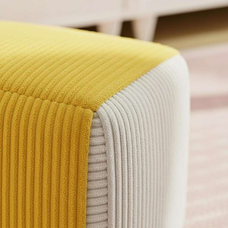 Pan Home Trudo Pouf Yellow 31x31x31cm for Kids - Image 2