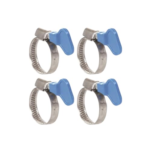 KINIK Adjustable 3/4 Inch Stainless Steel Hose Clamp with Key | 12–22 mm Heavy-Duty Pipe Clamp for Plumbing, Automotive & Mechanical Use | Pack of 4 - Image 1
