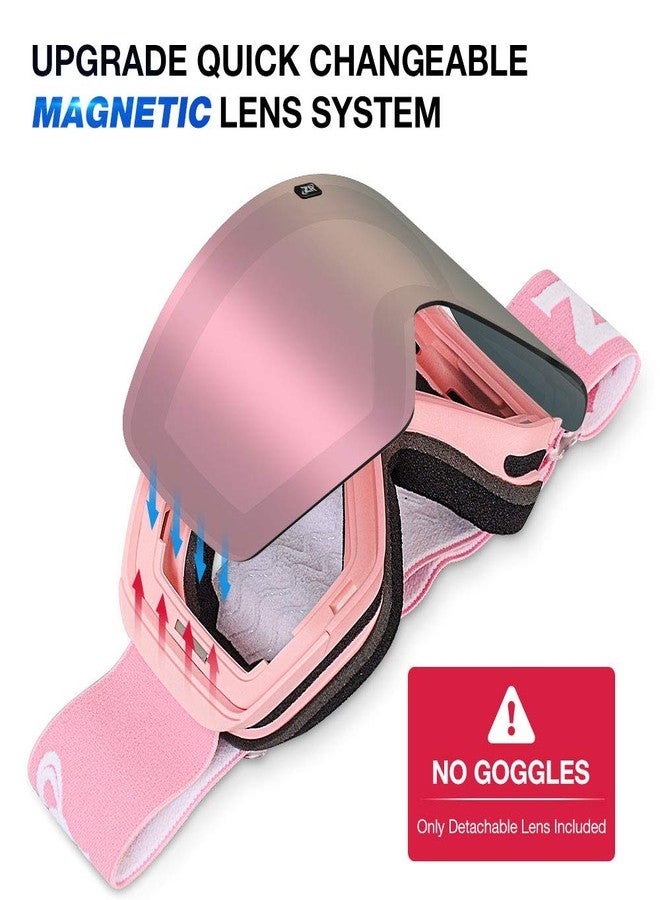 ZIONOR Ski Goggles Lens, X11 100% OTG Snow Goggles Detachable Lens for Men Women Adult - Image 4