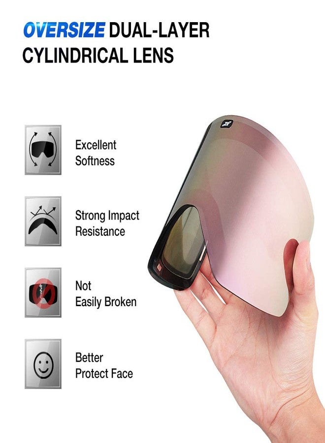 ZIONOR Ski Goggles Lens, X11 100% OTG Snow Goggles Detachable Lens for Men Women Adult - Image 5