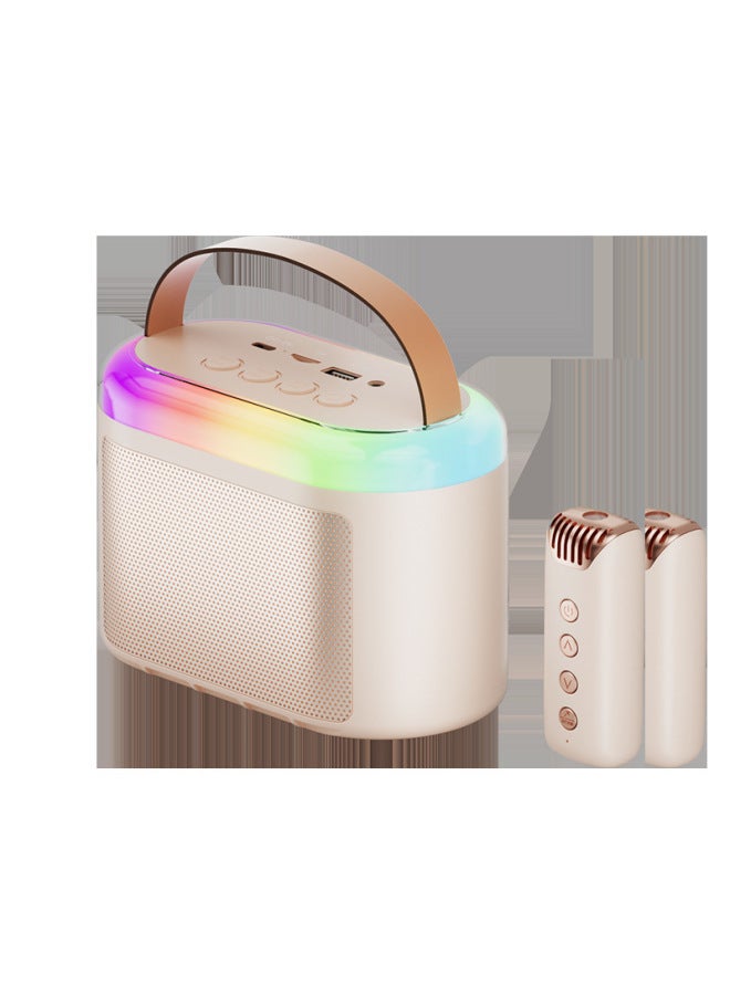 نيوترل Q6 ميكروفون بلوتوث لاسلكي محمول للاستخدام الخارجي والمنزلي، مكبر صوت متكامل مع أضواء جوية ملونة، جهاز صوتي من Kge Bao - Image 1