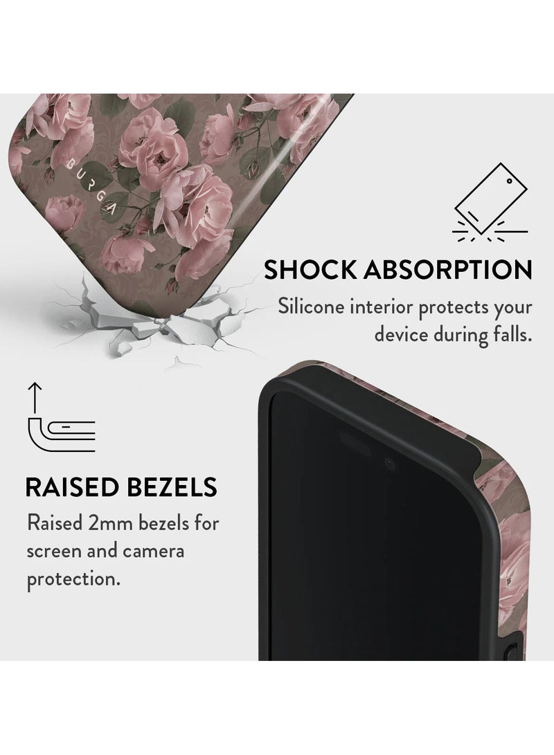 BURGA Phone Case Compatible with iPhone 16 Pro Max- Hybrid 2-Layer Hard Shell + Silicone Protective Case - Luxury Vintage Glamour - Scratch-Resistant Shockproof Cover - Image 4