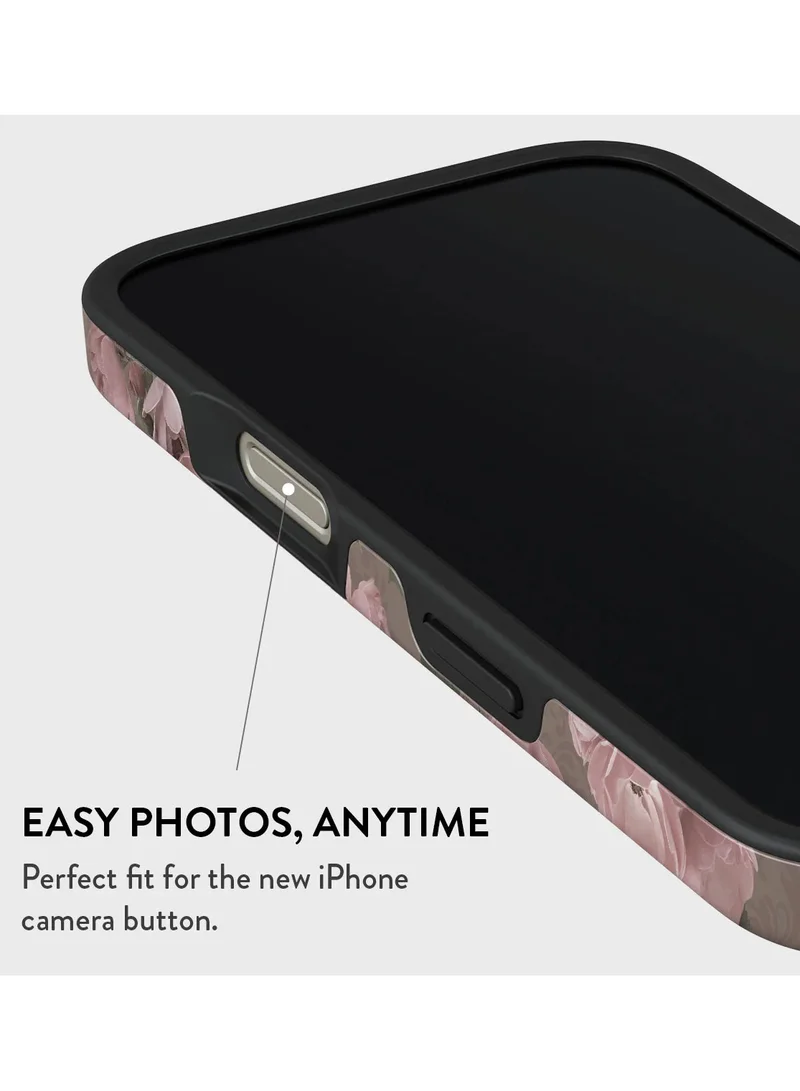 بورجا غطاء هاتف BURGA متوافق مع iPhone 16 Pro Max - غطاء حماية فاخر بطبقتين: غلاف صلب + سيليكون - تصميم فاخر "Vintage Glamour" - مقاوم للخدوش والصدمات