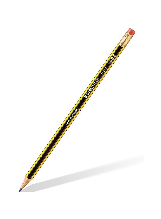 STAEDTLER 12 قطعة قلم رصاص نوريس مع ممحاة أسود/أصفر - Image 2