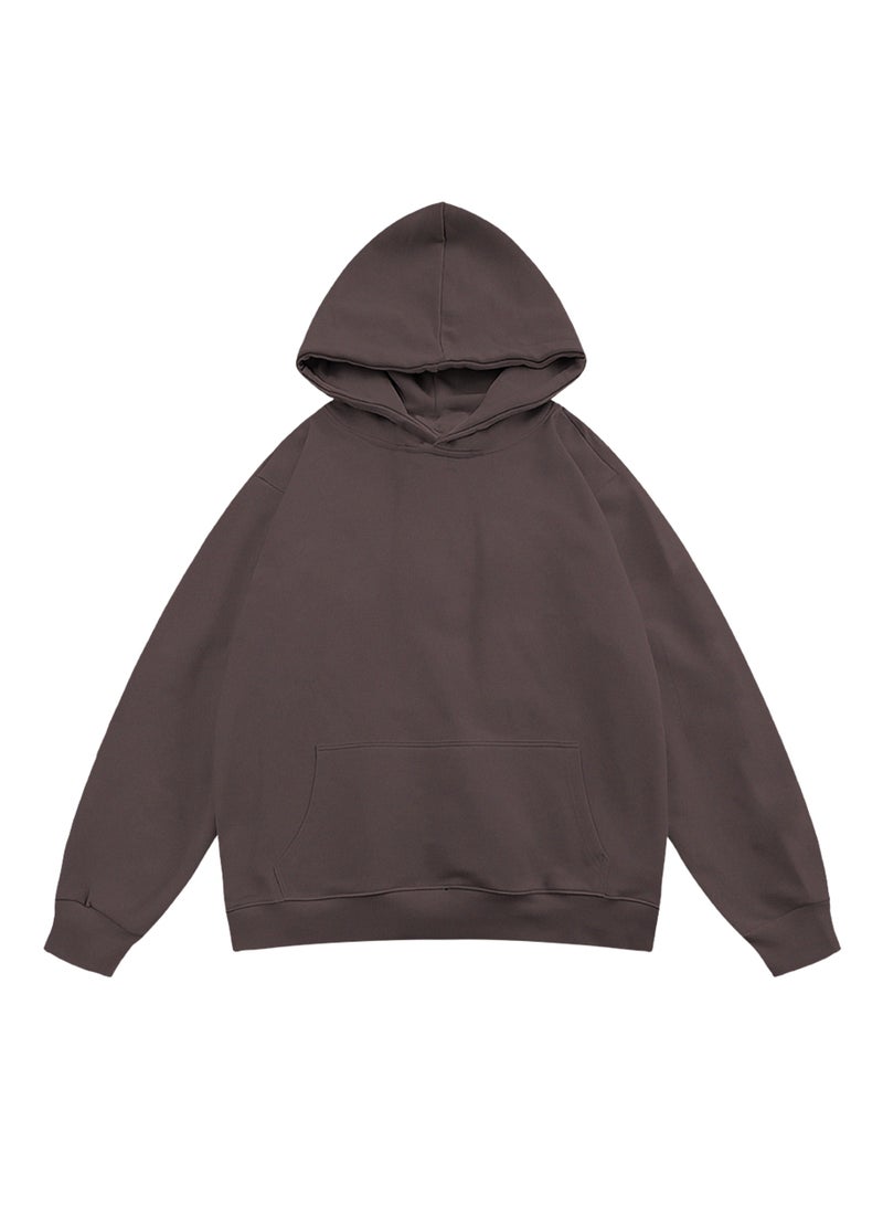In Your Shoe Brown Basic Heavy Oversized Hoodie - Image 2