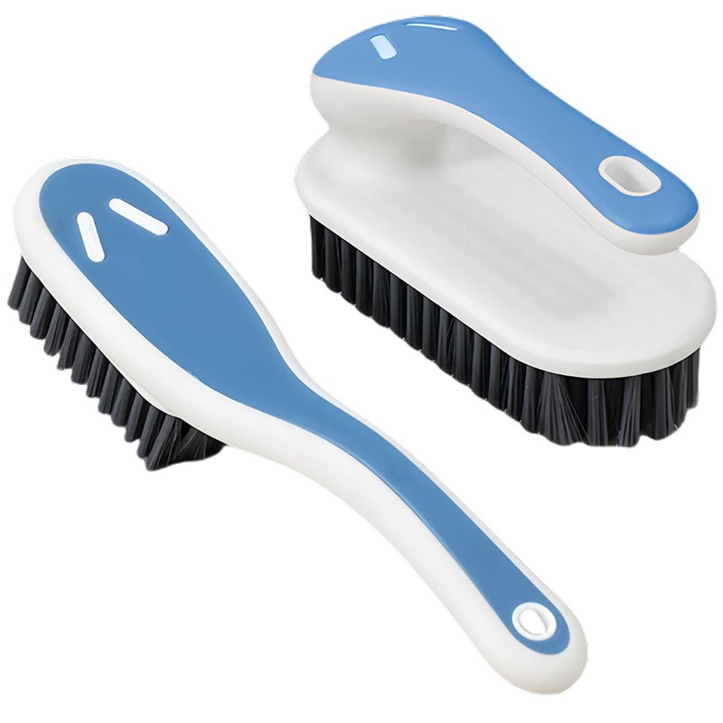 Ganganmax Soft Bristle Scrub Cleaning Brush Stain Remover Brush Fabric Cleaning Brush Laundry Brush Small Scrub Brush Cleaner Household Cleaning Brushes for Carpet, Clothes, Bathroom,Sneaker-2 Pack (Blue) - Image 1