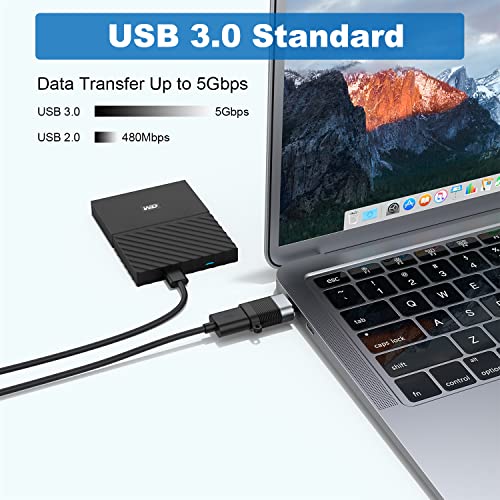 AreMe USB C Adapter (6 Pack), Micro USB Male to USB C Female, USB 3.0 Male to USB C Female, USB Type-C Male to USB 3.0 Female Converter Connector - Image 3