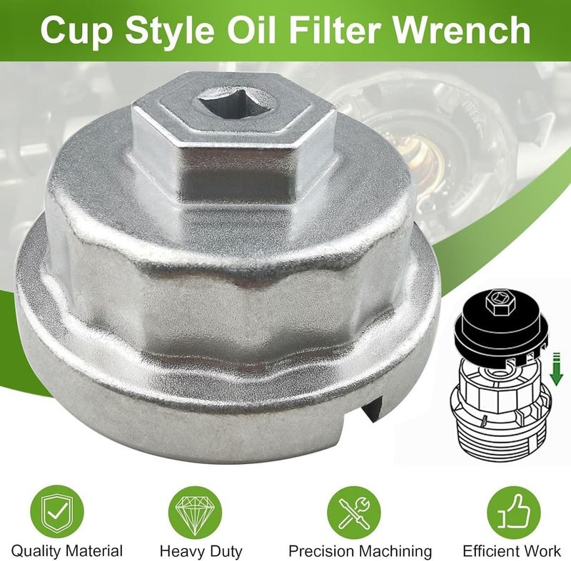 Shonee 64mm 14 Flute Oil Filter Wrench for Toyota and Lexus Vehicles - Image 2