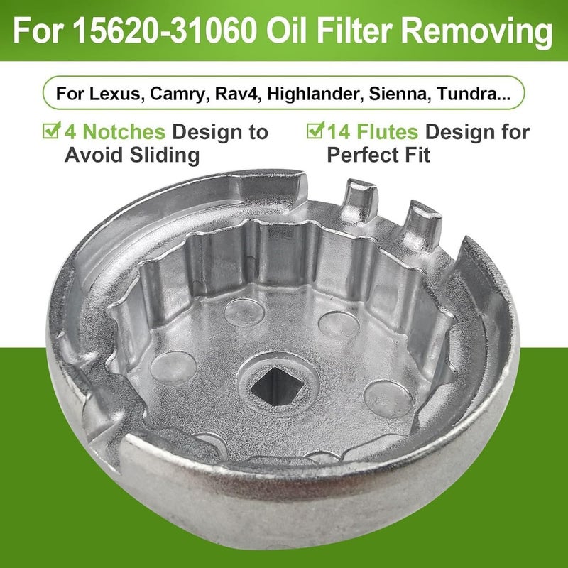 Shonee 64mm 14 Flute Oil Filter Wrench for Toyota and Lexus Vehicles - Image 4