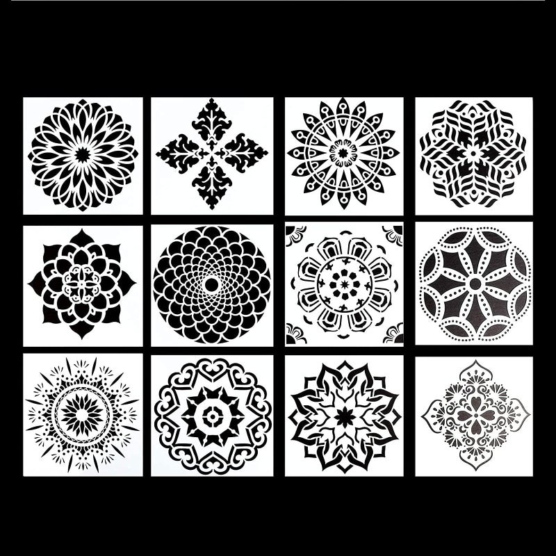Bright Creations Mandala Dot Painting Templates,Stencils For Diy Rock Art Projects (24 Pack) - Image 5