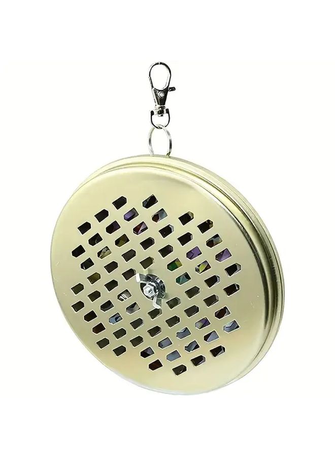 Golden Portable Hanging Cast Iron Mosquito Coil Tray Ash Holder For Home Outdoor Decor - Image 2