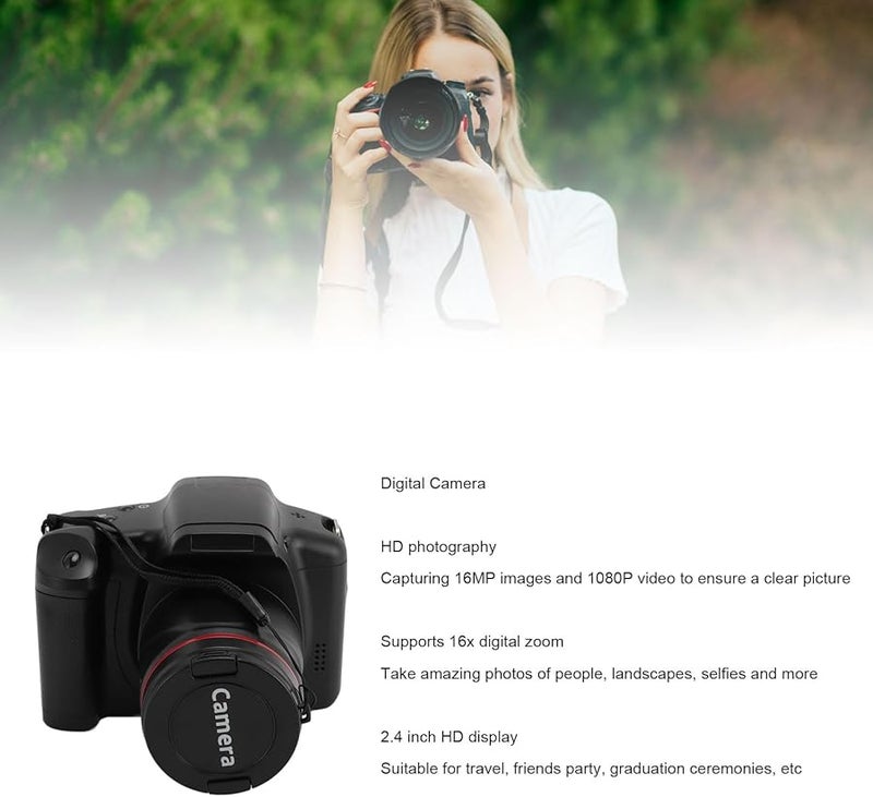Asixxsix 16MP Digital Camera with Multi Axis Stabilization 16X Zoom Anti Shake Compact Travel Camera - Image 4