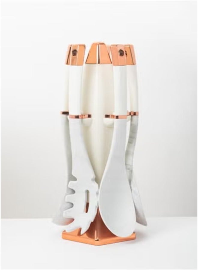 مودرن هوم طقم توزيع 6 ق سيليكون مثمن ابيض