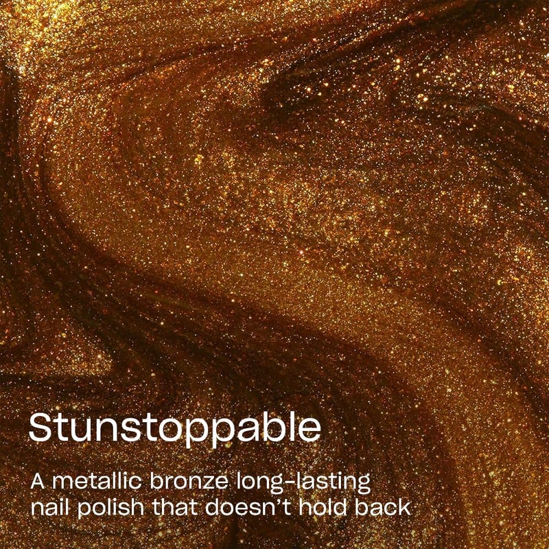 OPI Infinite Shine Stunstoppable | Opaque Dark Brown Metallic Long Wear Gel Like Nail Polish | Vegan, Long Lasting, Streak Free - Image 3