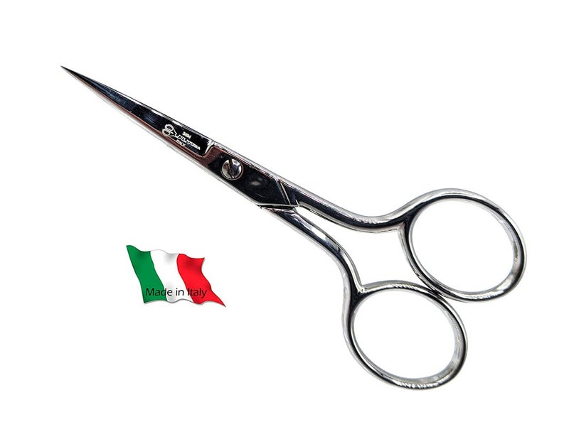 Ultima 4 Inch Embroidery Scissors – Drop Forged Carbon Steel Embroidery Sheers, Straight Blade, Chrome Plated & Made in Italy - Image 1
