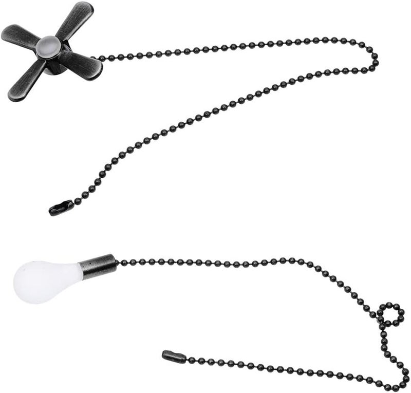 Black Ceiling Fan Extenders Pull Chain Connector With Beaded Chandelier Pull Ball - Image 2