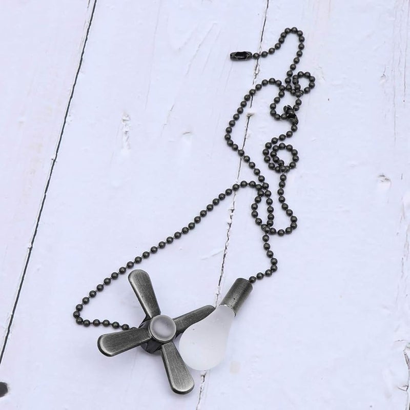 Black Ceiling Fan Extenders Pull Chain Connector With Beaded Chandelier Pull Ball - Image 3