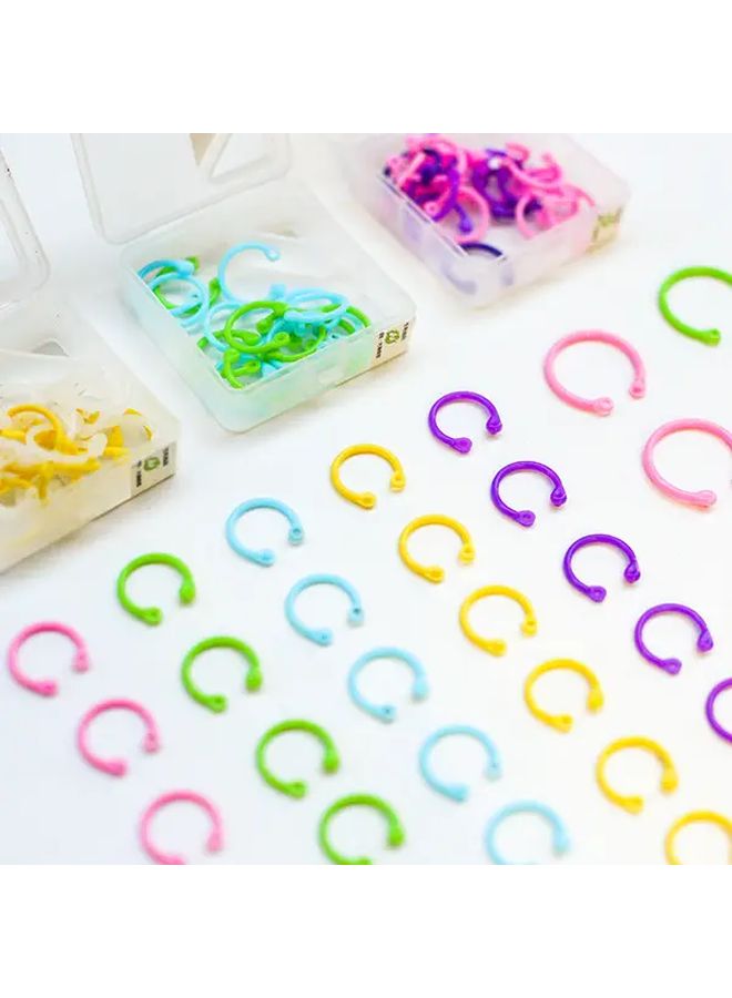 Pink Binder Rings 1 Box Open Ring Retaining Clips For Stationery Card Binding - Image 3