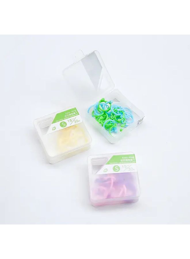 Pink Binder Rings 1 Box Open Ring Retaining Clips For Stationery Card Binding - Image 1