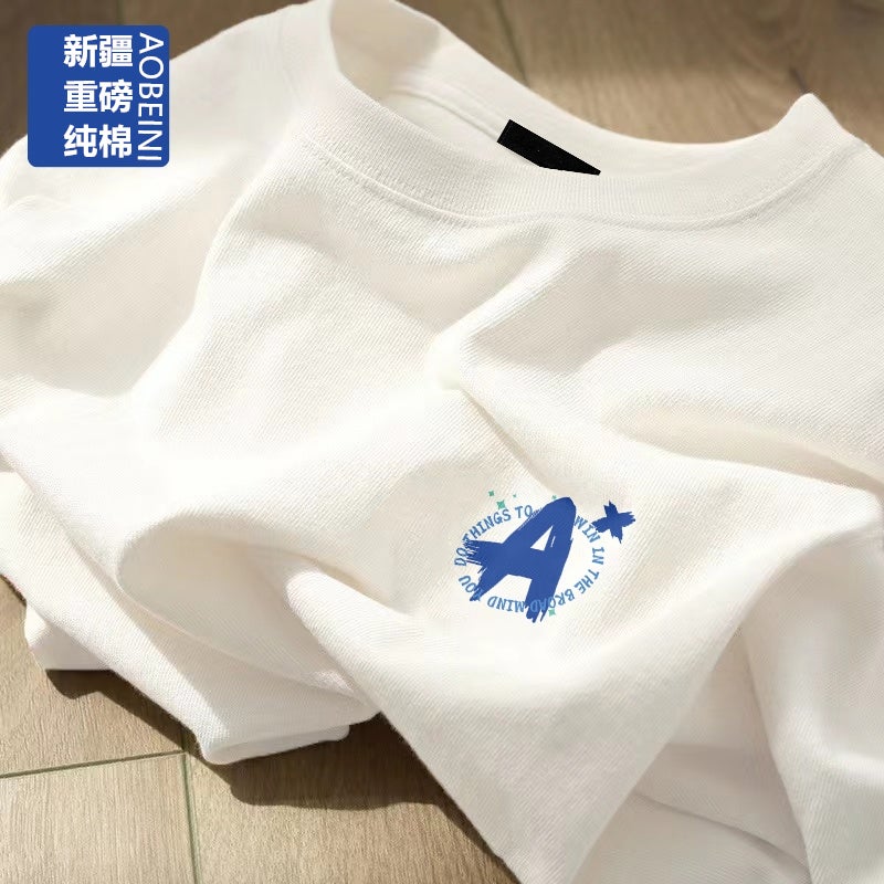 White Short-Sleeved T-Shirt For Women 2024 Slim Large Size Pure Cotton Bottoming Half-Sleeved Top Ins Clothes T-Shirt - Image 1