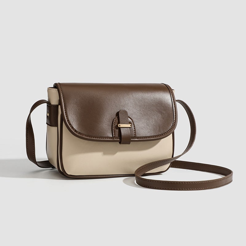 Trendy Retro Contrasting Color Saddle Bag, Versatile And Simple, Niche One-Shoulder Cross-Body Armpit Small Square Bag, Women'S Bag, - Image 4