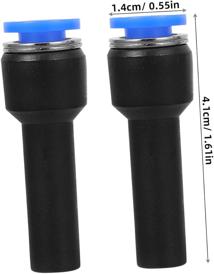 مقابس خرطوم هوائية مستقيمة من البلاستيك الأزرق للضغط والتوصيل 5 قطع للاستخدام الصناعي - Image 3