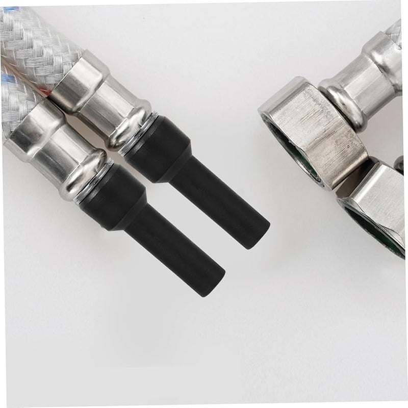 مقابس خرطوم هوائية مستقيمة من البلاستيك الأزرق للضغط والتوصيل 5 قطع للاستخدام الصناعي - Image 5