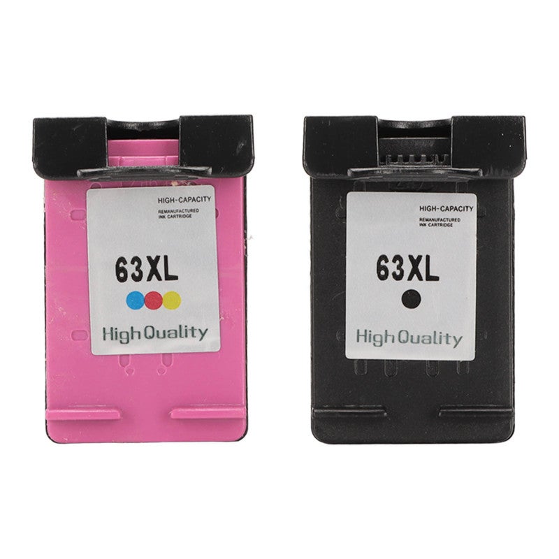 Black Ink Cartridges 63XL Replacement Compatible With HP OfficeJet 3830 Printer - High Yield Sponges Ideal Replacement for ENVY 4520 - Image 1