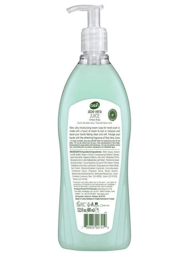 Dalan Aloe Vera Juice Cream Ultra Moisturizing Liquid Hand Soap for Dry and Fresh Hands Feeling Clean and Soft (13.5 Fl Oz / 400 mL (Pack of 3)) - Image 3