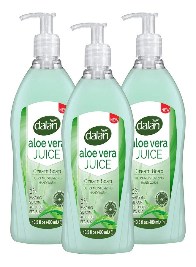 Dalan Aloe Vera Juice Cream Ultra Moisturizing Liquid Hand Soap for Dry and Fresh Hands Feeling Clean and Soft (13.5 Fl Oz / 400 mL (Pack of 3)) - Image 1