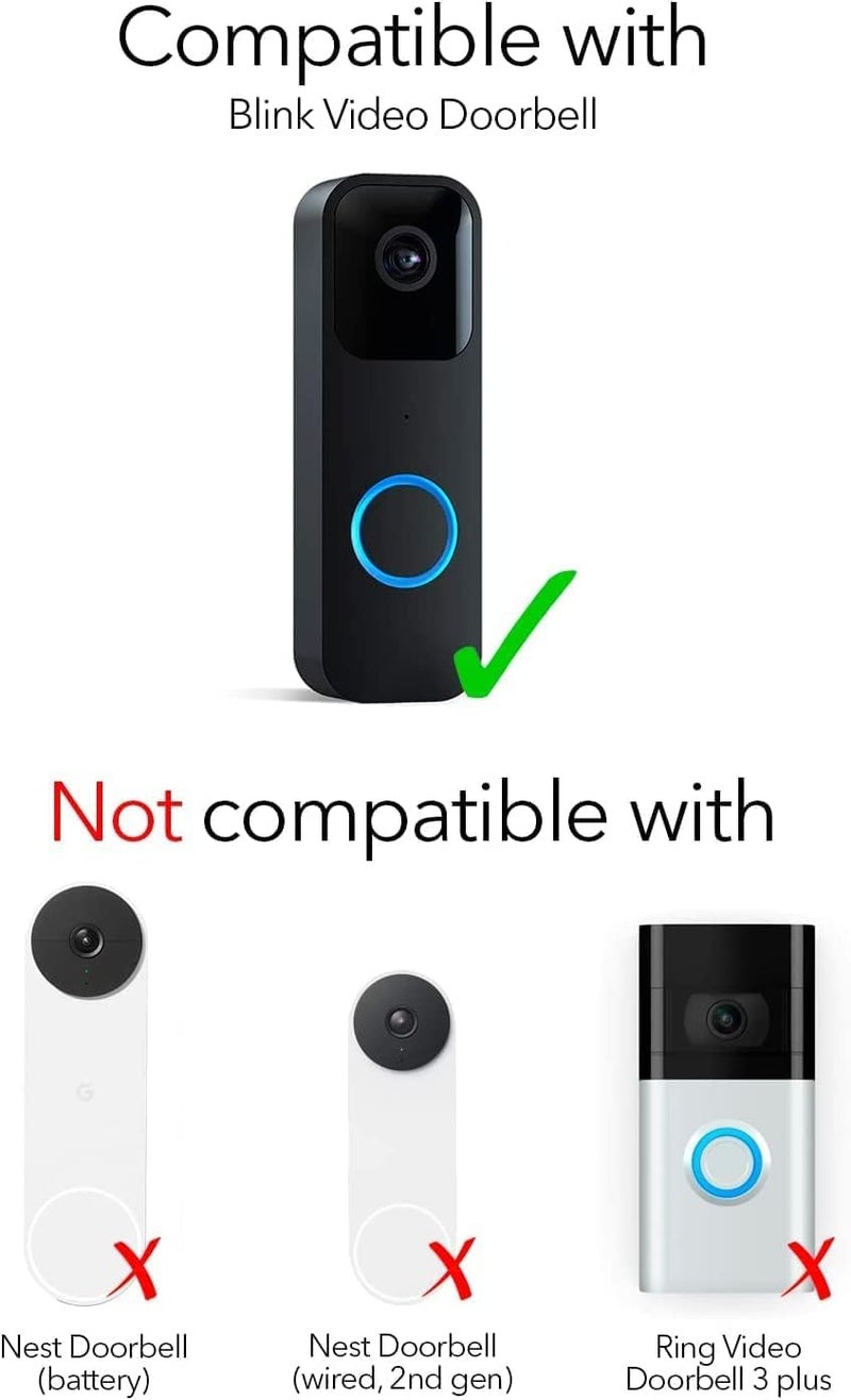 Wasserstein Doorbell Chime - Compatible with Blink Video Doorbell (1-Pack, Black) - Image 5