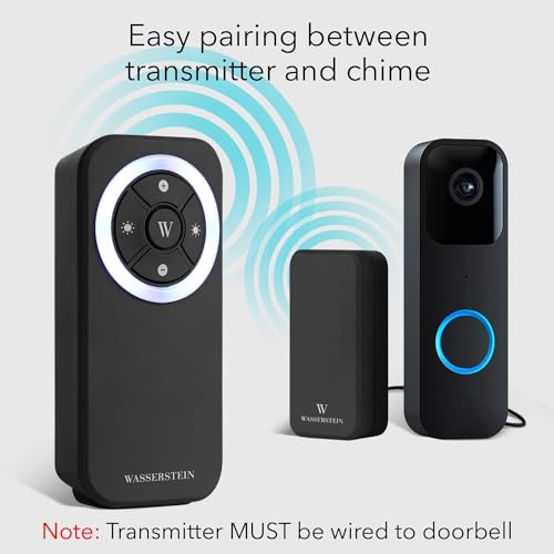 Wasserstein Doorbell Chime - Compatible with Blink Video Doorbell (1-Pack, Black) - Image 2