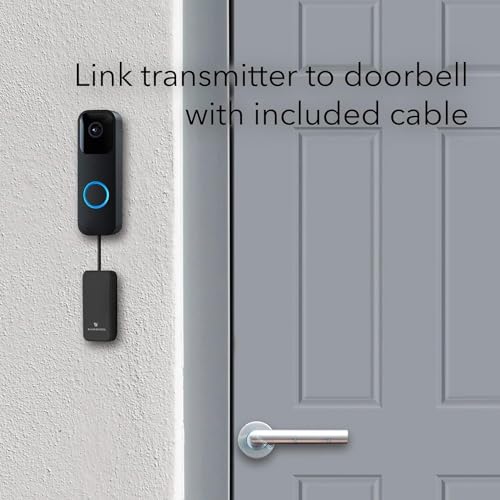 Wasserstein Doorbell Chime - Compatible with Blink Video Doorbell (1-Pack, Black) - Image 3
