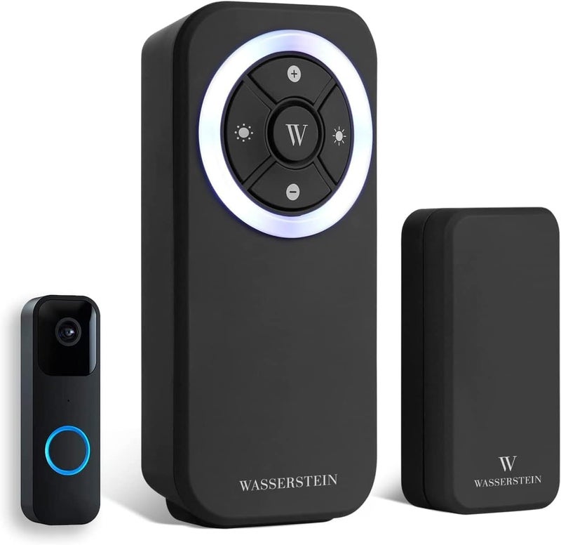 Wasserstein Doorbell Chime - Compatible with Blink Video Doorbell (1-Pack, Black) - Image 1