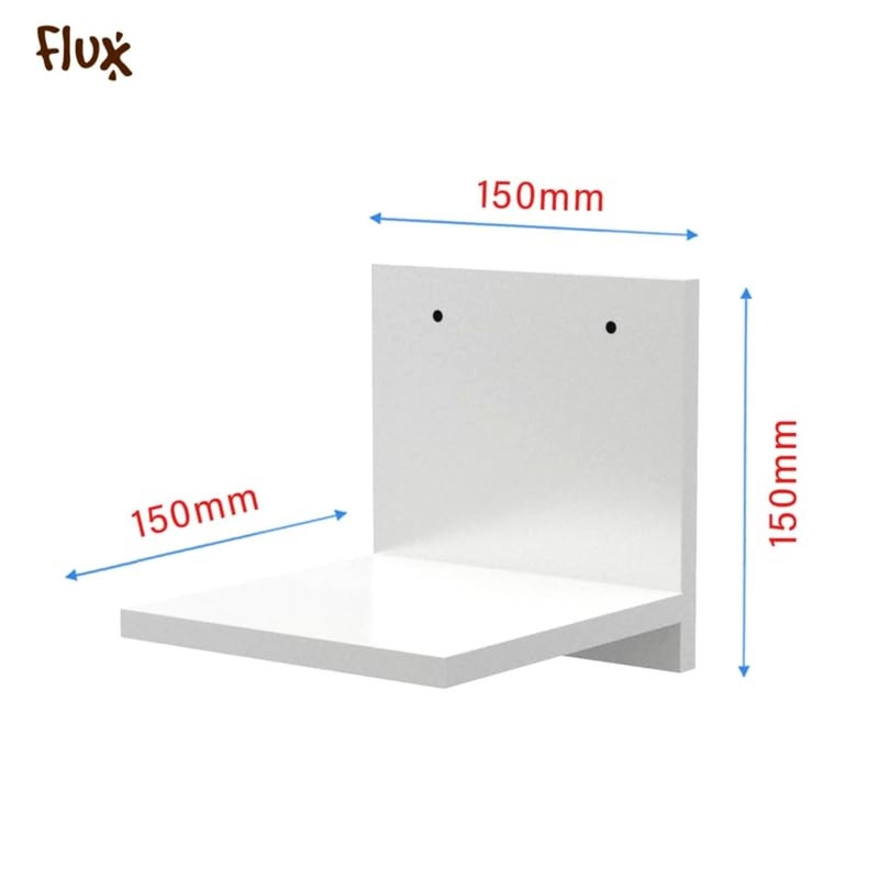 Flux flux Wooden Square Wall Mounted Plant Stand Floating Shelves for Wall Wood Shelf Decor Plant Display Collectibles Mounted Kitchen Bathroom Bedroom Decorative Storage Shelf Stand(Without bracket White)  - Image 2