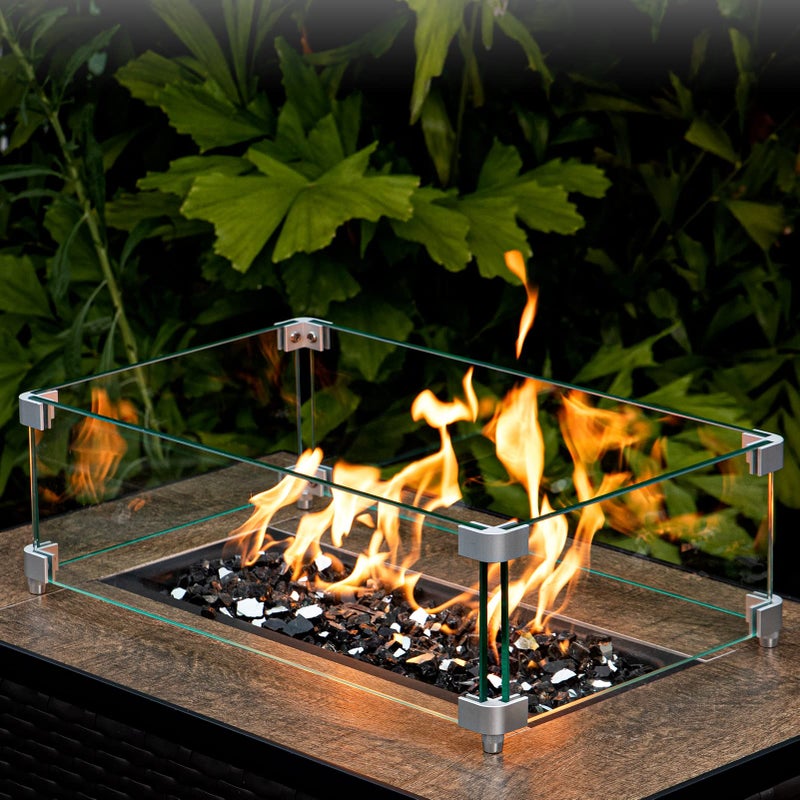 GASPRO 10 lbs Fire Glass for Fire Pit, 1/2-Inch Glass Rocks for Propane or Gas Fireplace, Add Ambience to Gatherings and Parties for Outdoors and Indoors, Reflective Black - Image 3